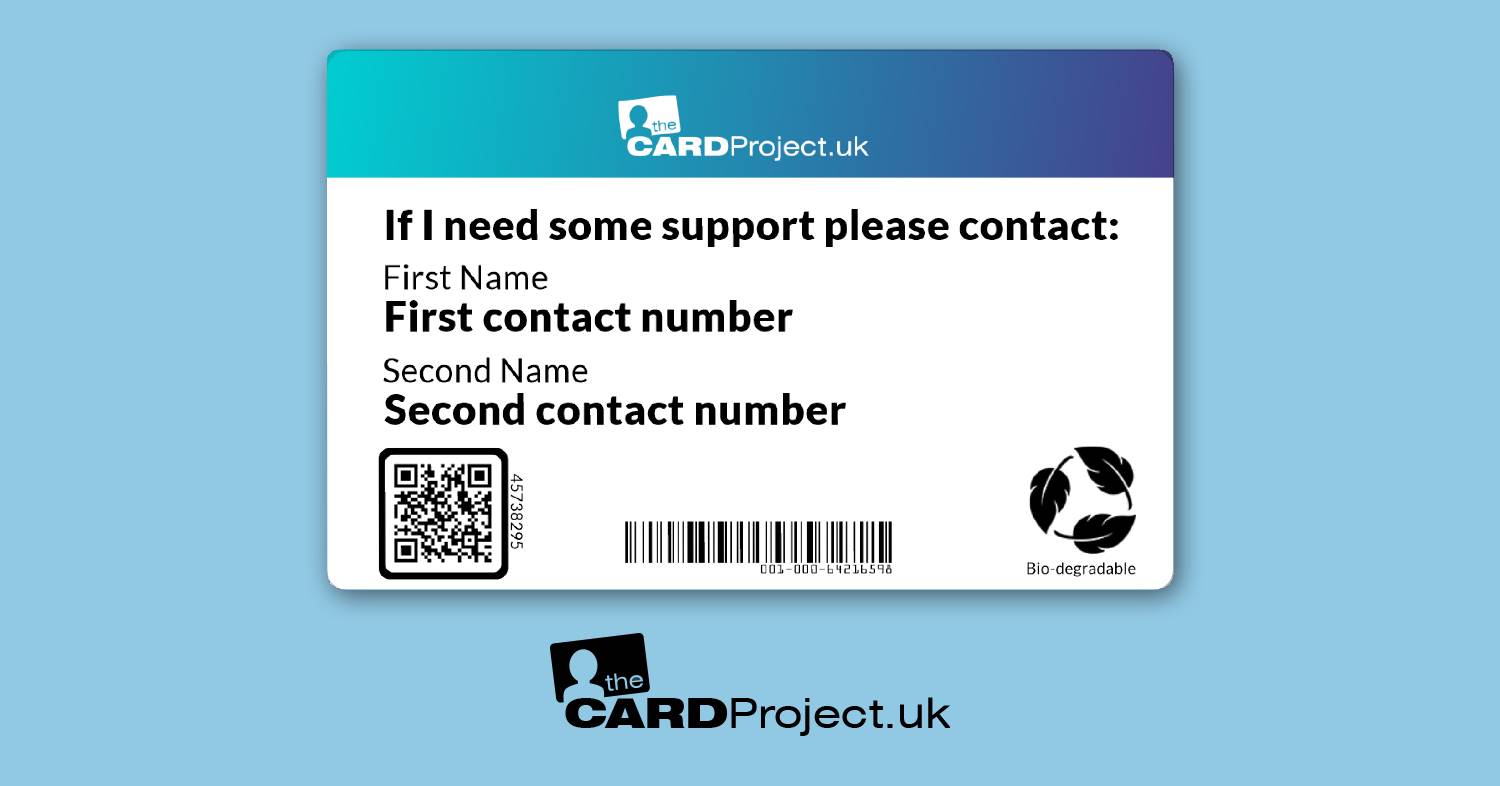 Deaf, Sign Language, Awareness Photo Medical ID Alert Card   (REAR)